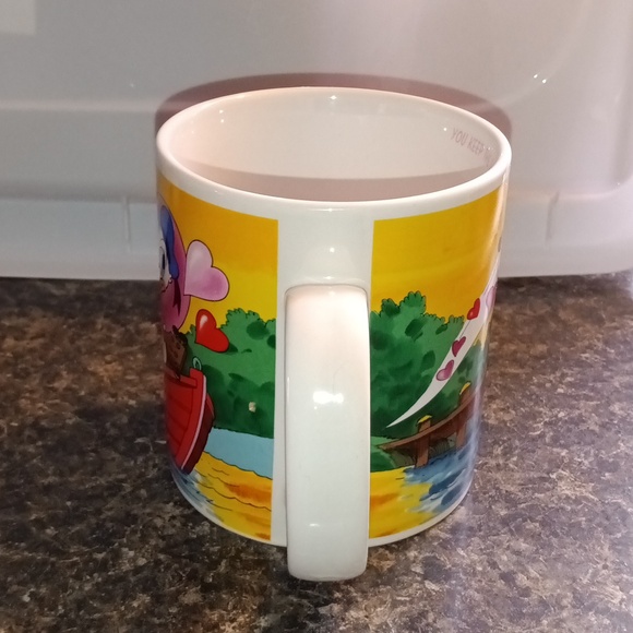 VINTAGE 1987 Disney Donald Duck & Daffy Duck Valentines Mug Love Quote Mug - Picture 8 of 12